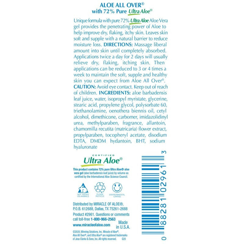 Aloe All Over Lotion Backside 