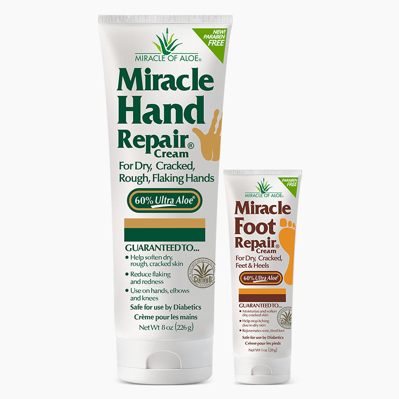 Miracle Hand Repair 8 oz with Miracle Foot Repair 1 oz
